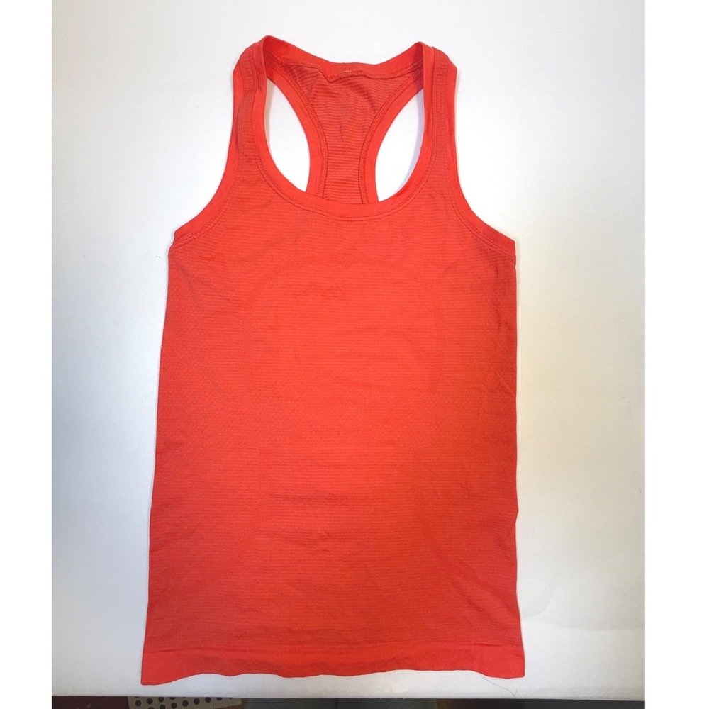 Lululemon Swiftly Tech Racerback Tank Top Size 4 Orange